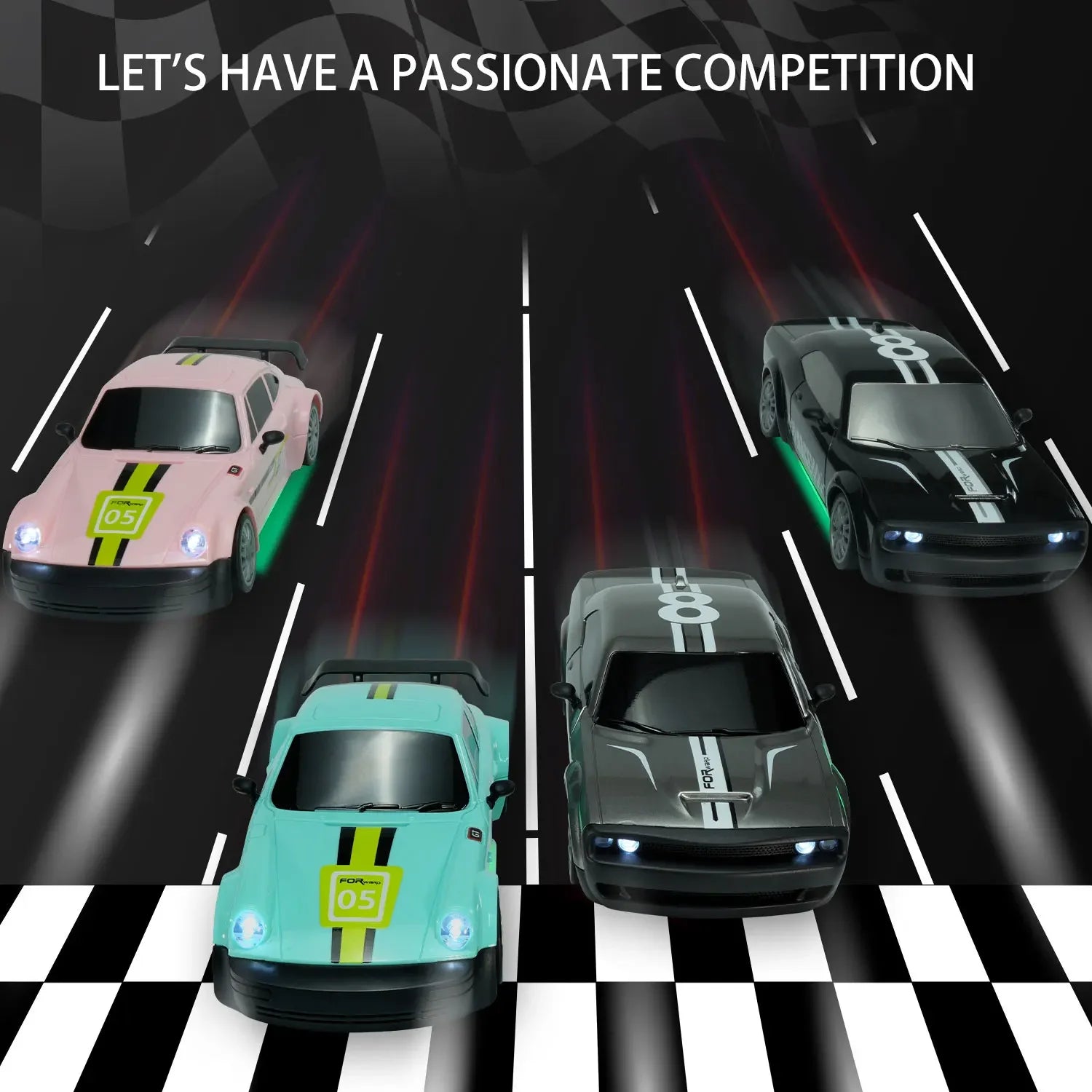High-Speed 1:20 4WD RC Racing Car - 20Km/h Remote Control Drift Car