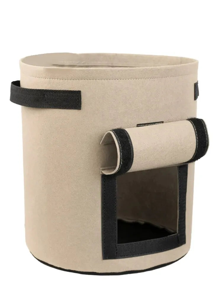 Large Diameter Felt Potato Planting Bag for Easy Harvesting Brown / 30X35CM