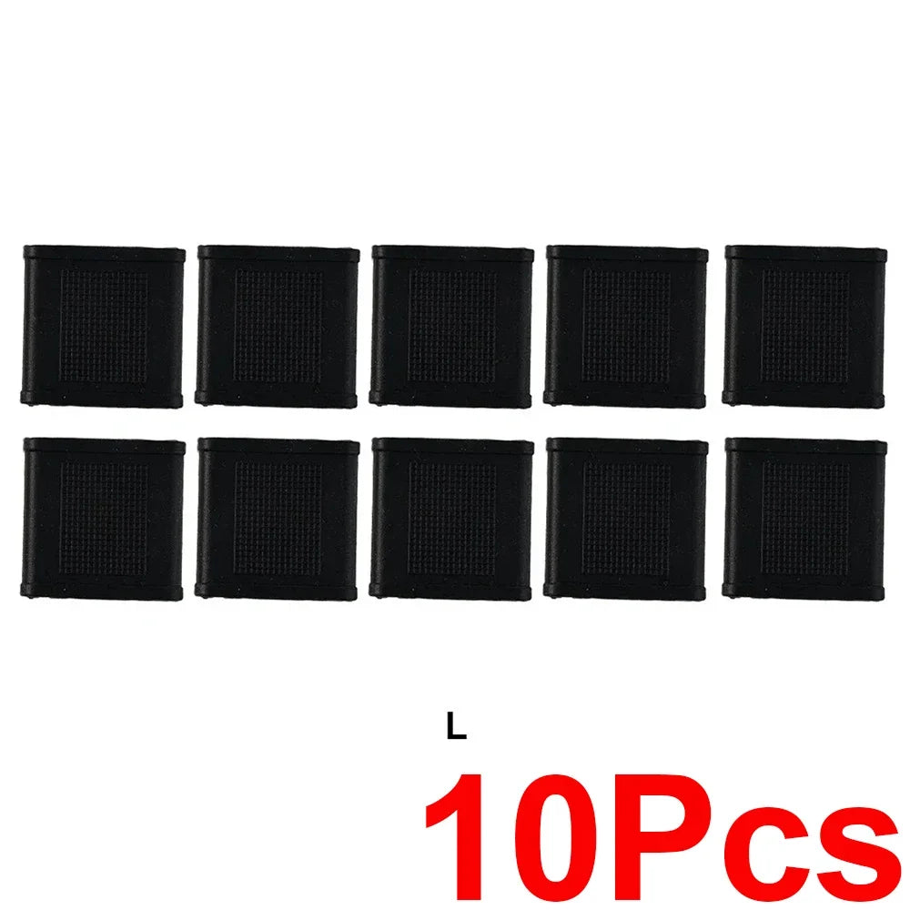 10Pcs Sports Finger Sleeves &ndash; Medical-Certified Silicone Protection Black-L-10Pcs / CHINA