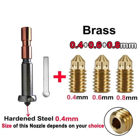 Upgrade Nozzle For Anycubic Kobra 3 Max 0.4mm 0.6mm 0.8mm 0.4-Brass-468