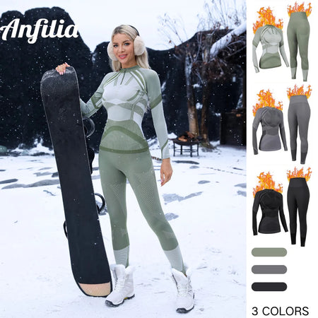 Anfilia Women Ski Thermal Underwear Sets &ndash; Moisture-Wicking