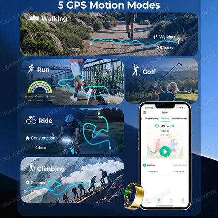 For Xiaomi Smart Ring - Bluetooth Heart Rate &amp; Blood Oxygen Monitor