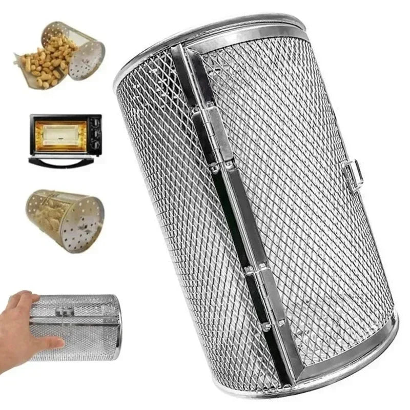 Stainless Steel Rotary Baking Cage &ndash; Non-Stick and Easily Cleaned