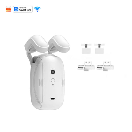 Smart Wi-Fi Curtain Controller 1/2pc No Installation Required App Control with Timer And Light Sensor Compatible with Roman Rod 1pc WiFi 3in1