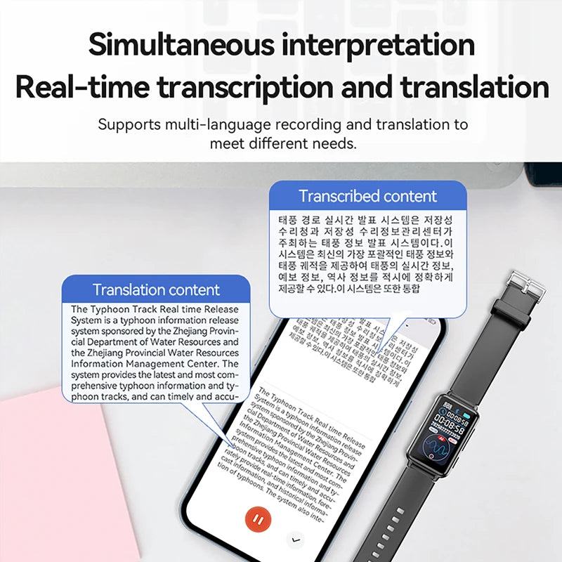 S18A Smart Recording Bracelet &ndash; AI Transcription Translation