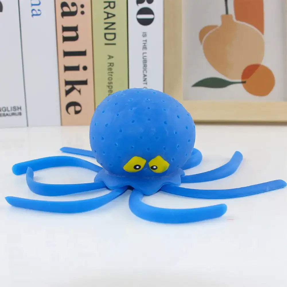 Water Absorbing Octopus Stress Relief Bath Toy Blue