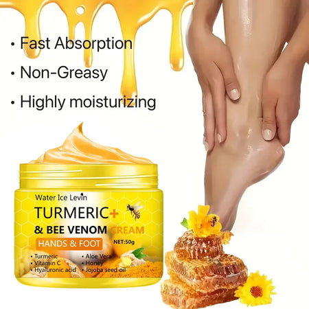 Turmeric Bee Venom Cream &ndash; Deep Moisturizing Repair for Cracked Skin