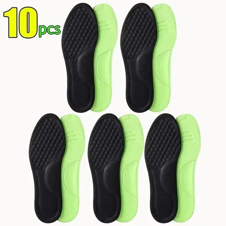 Memory Foam Antibacterial Orthopedic Insoles for Comfortable All-Day Support Black - 10pcs / 35-36