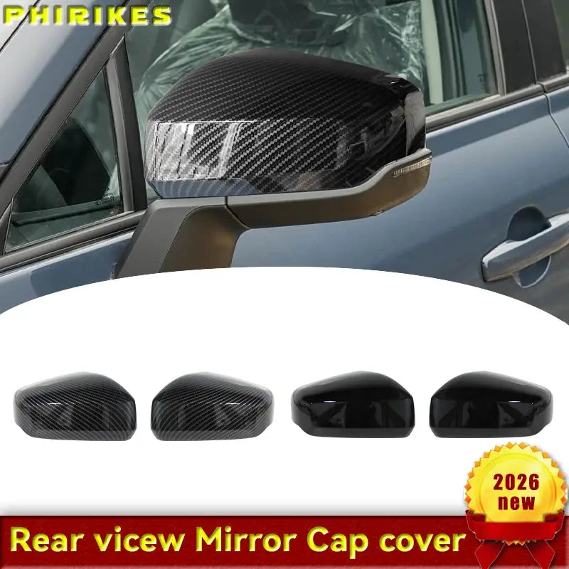 Car Wing Door Side Outside Rearview Mirror Cover Cap Lid Housing For Toyota RAV4 2026 Carbon Fiber Look by InterCyprus Trading Ltd