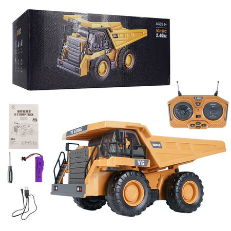 Uiettss 1:20 Remote Control Excavator Truck - 10 Channel Engineering Vehicle RC Dump