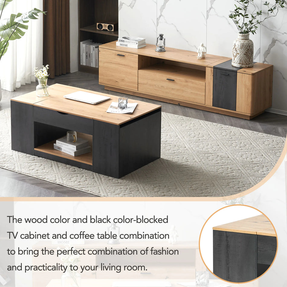 Konferenčný stolík s výklopným vrchom 109 cm šedý rám s úložným priestorom