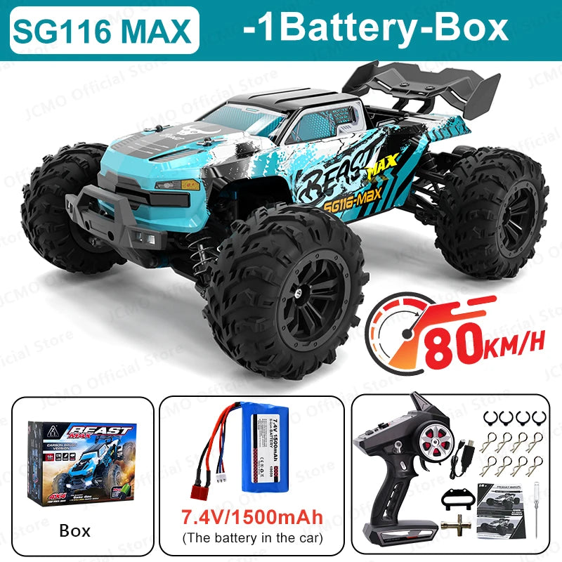 JCMO SG116MAX 80KM/H Brushless 4WD Off-Road RC Car SG116MAX-Gift Box