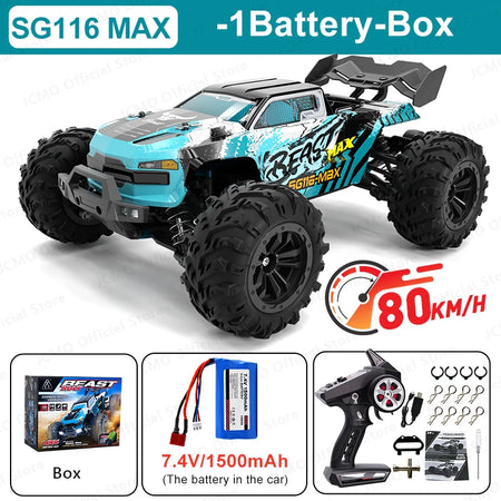 JCMO SG116MAX 80KM/H Brushless 4WD Off-Road RC Car SG116MAX-Gift Box