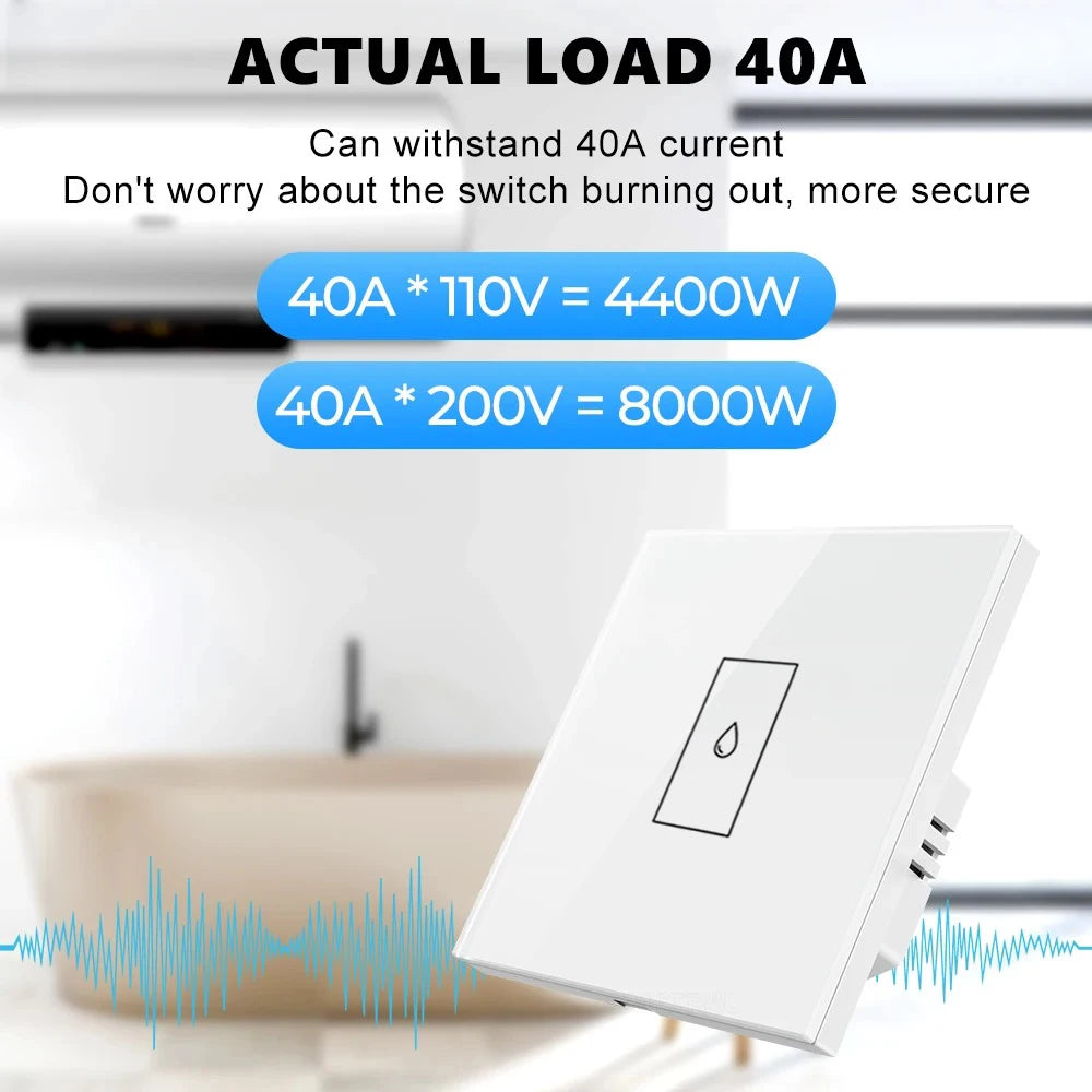 CLOUDRAKER Tuya Smart WiFi 40A High Power Switch for Home Appliances