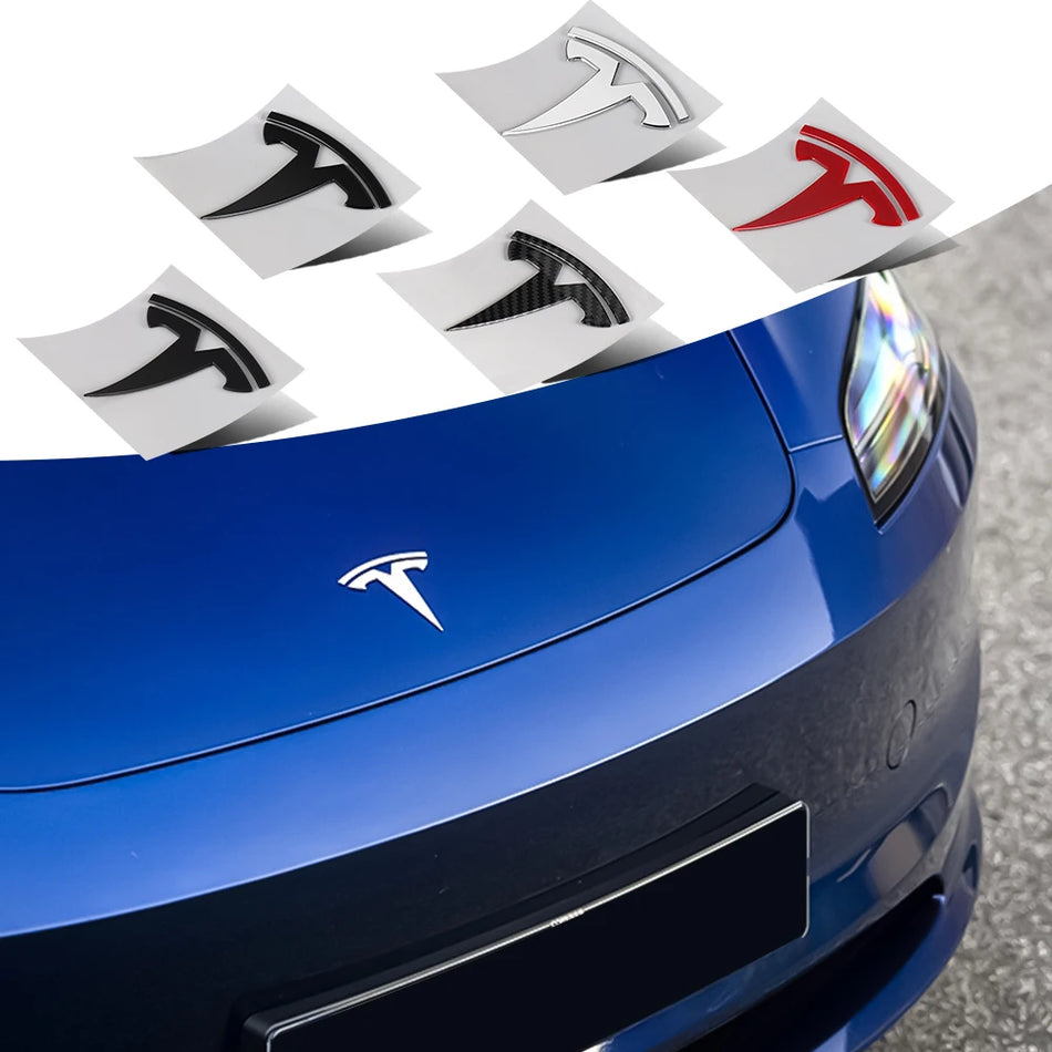 Emblemas Adesivos para Capô Frontal para Tesla Model 3, Model Y, Model S, Model X