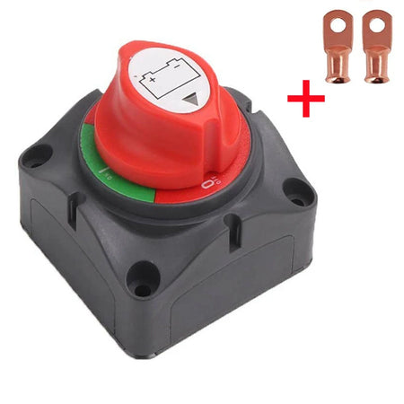Auto Battery Disconnect Switch 12V 24V Marine 200A 300A 600A Dual Battery Mass Switch 2 and 3 Position Cut Off Switch Car Boat 2 position with wire / CN (Origin)