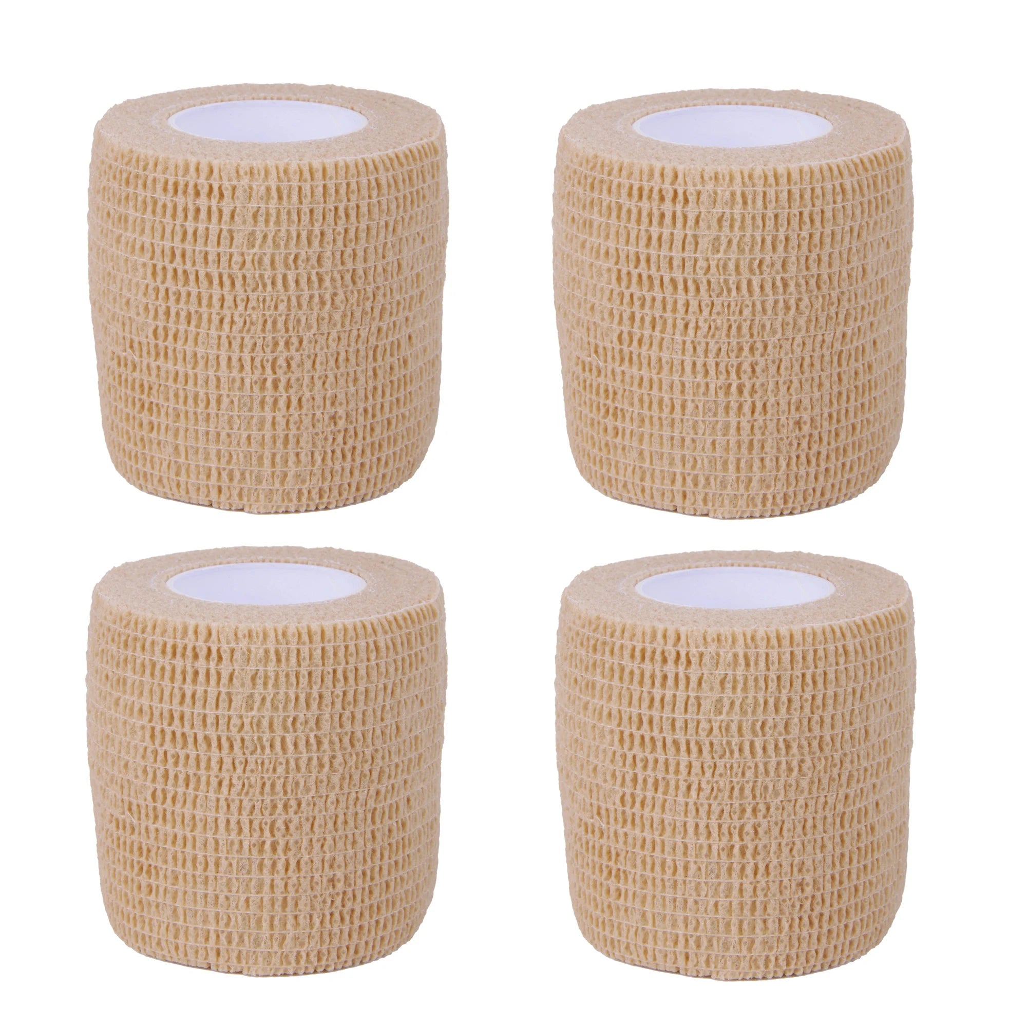 Self-Adhesive Elastic Bandage Wrap for Sports &amp; Tattoo Protection Khaki x 4
