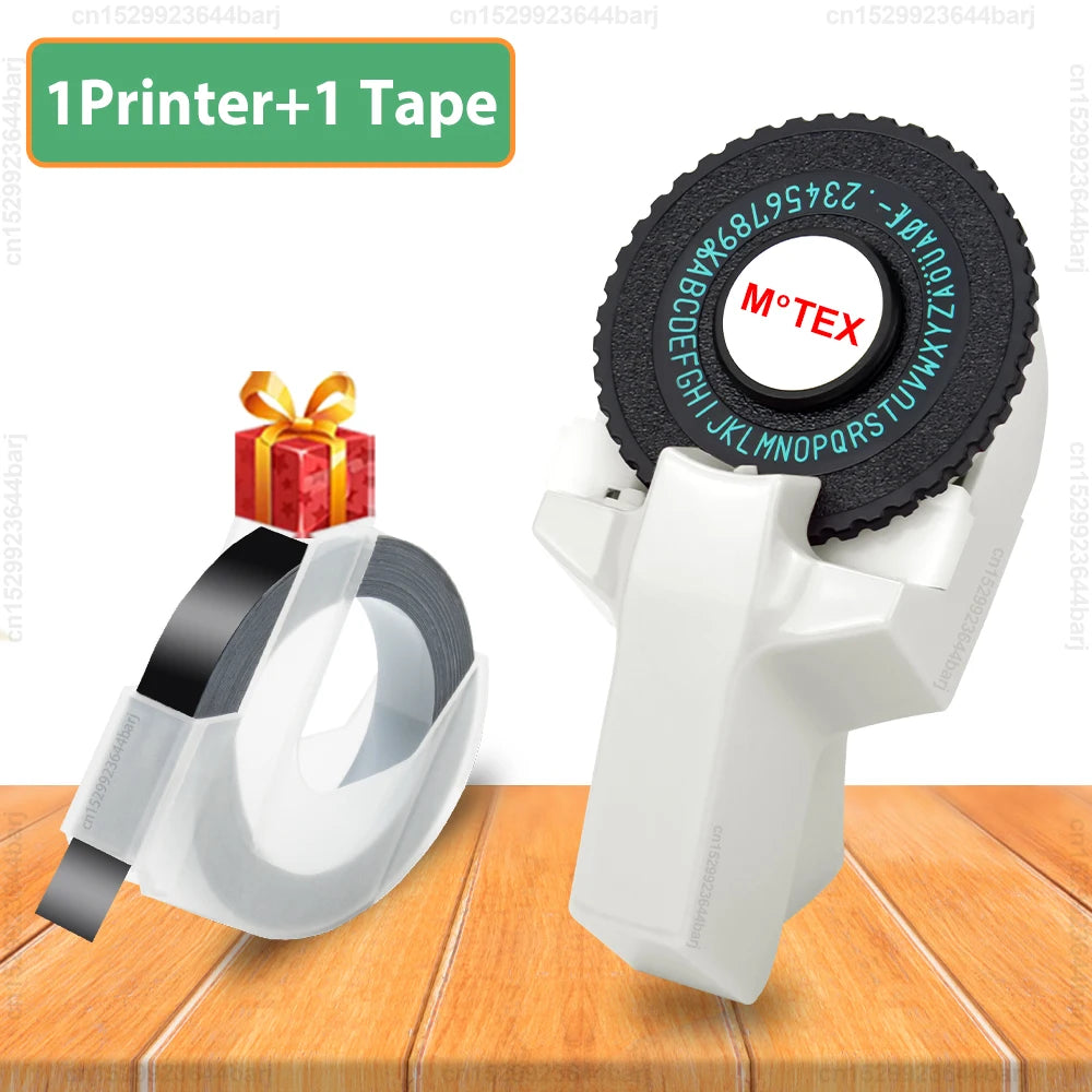 Motex E101 Portable 3D Embossing Label Printer &ndash; Compact White Printer