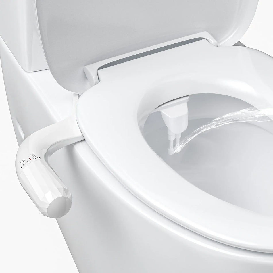 Ultra Tunn Dubbel Munstycke Bidet Tillägg Icke Elektrisk Toalett