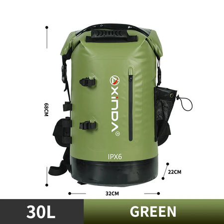 Xinda Outdoor Mountain Stream Bag &ndash; Compact Waterproof Pack 30L Green