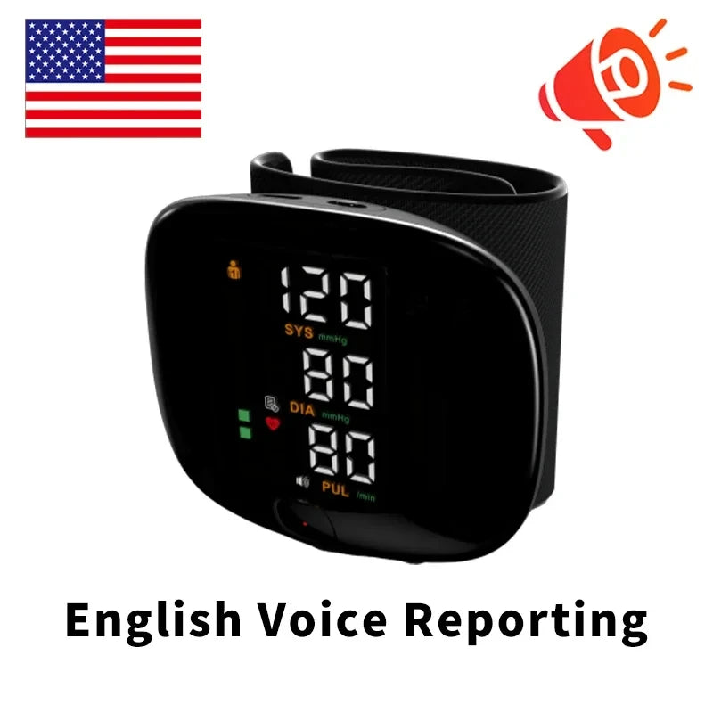 A01(Mt) Wrist BP Monitor &ndash; LED Touch Screen, Rechargeable English Voice
