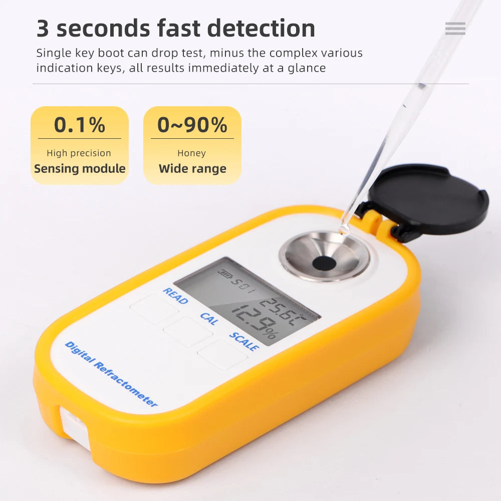 Digital Sugar Refractometer &ndash; Wide Brix Range 0-94 Percent