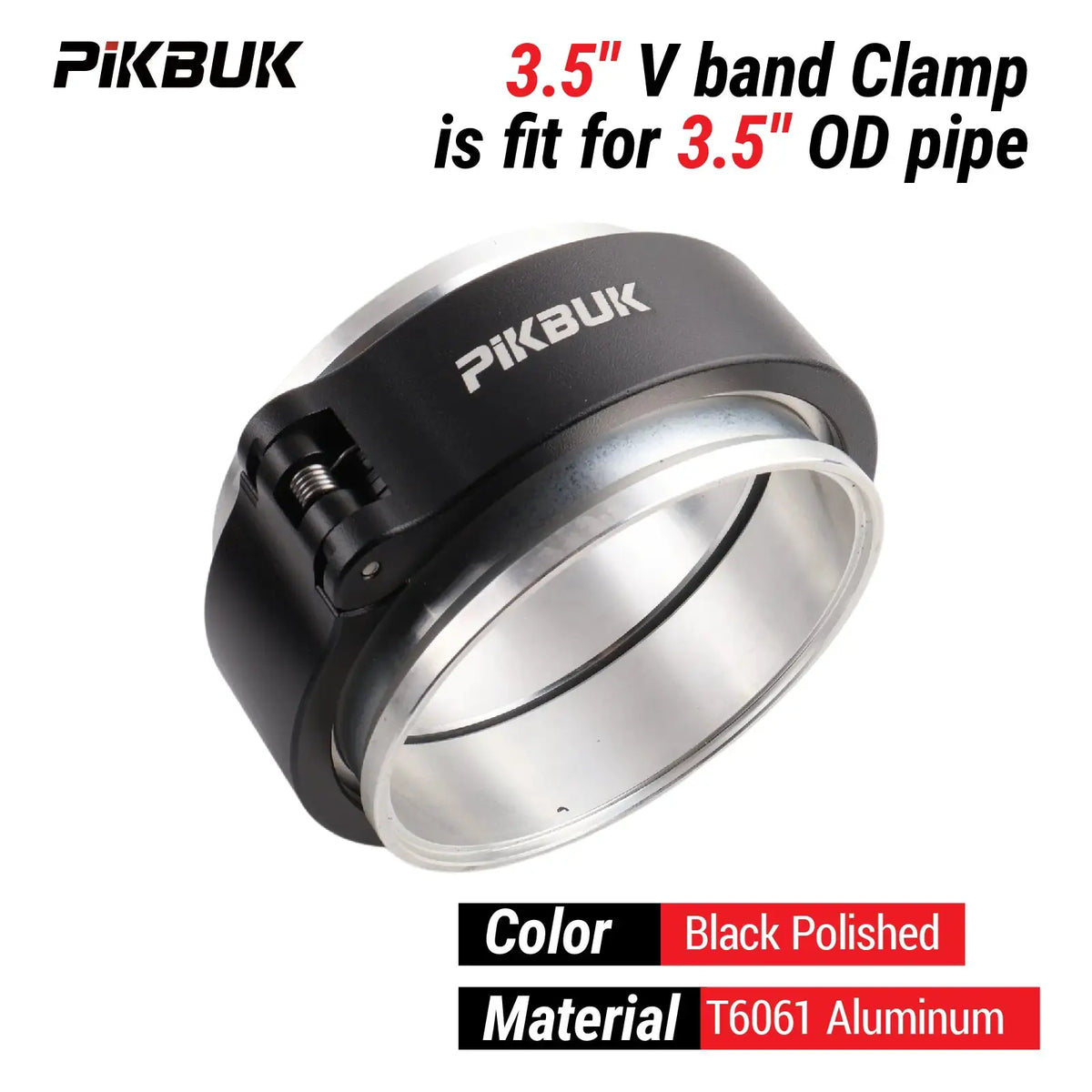 PIKBUK Universal 2/2.5/3/3.5/4 Inch Pinless HD Clamp For Intercooler Pipe Clamp And Flanges 63/76/102mm by InterCyprus Trading Ltd