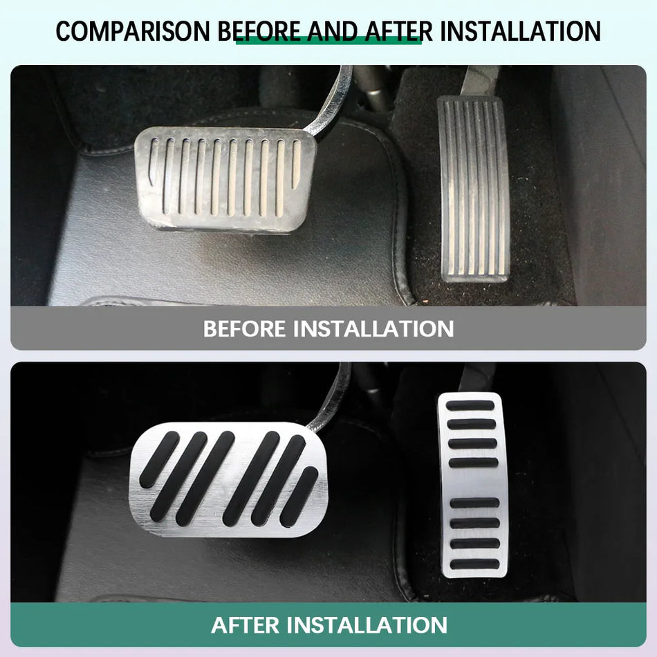 BYD ATTO 3 gaspedalöverdrag i rostfritt stål, 2-delars set