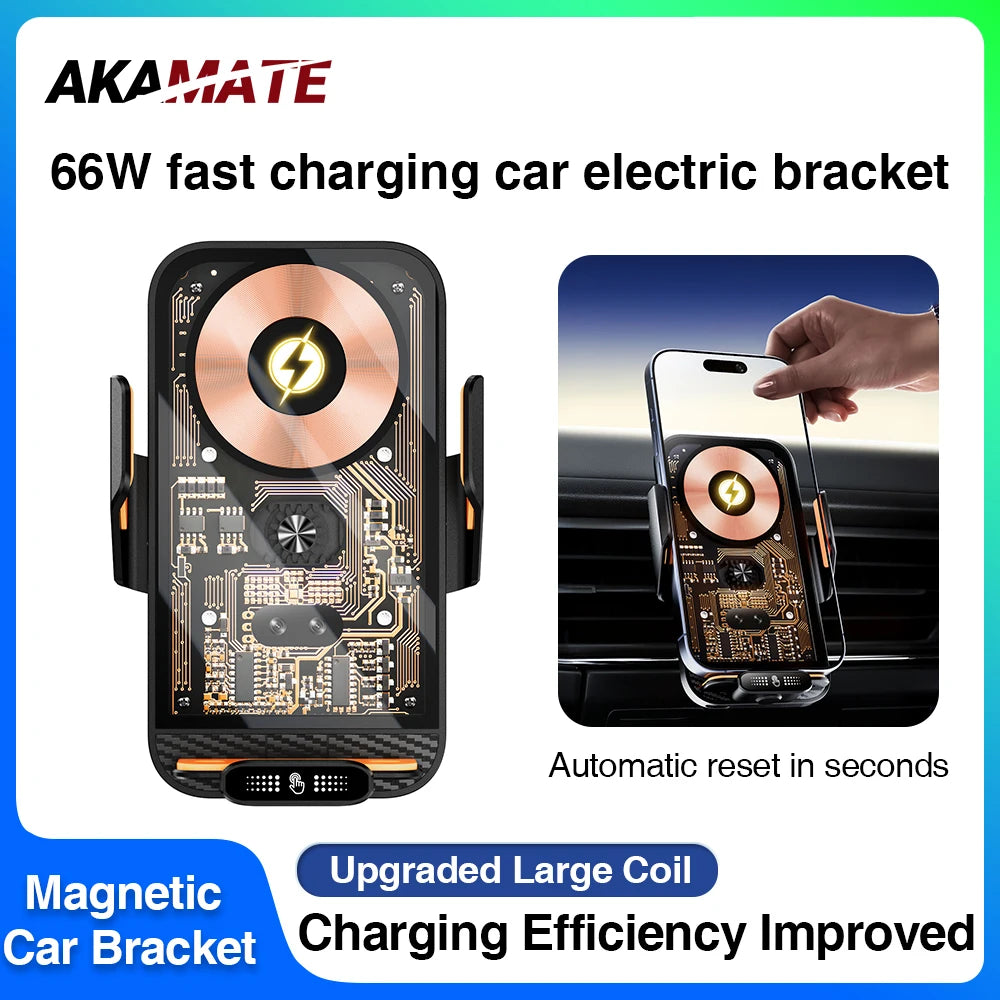 15W Car Magnetic Charging Stand - 66W Fast Auto Reset