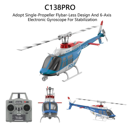 C138 PRO 6CH RC Helicopter &ndash; Gyro Stabilized Flight
