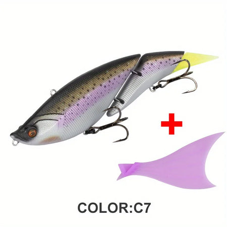 Multi-Jointed Floating Minnow Lure 19cm/55g - Realistic Swimbait for Saltwater Fishing C7 / 19cm55g