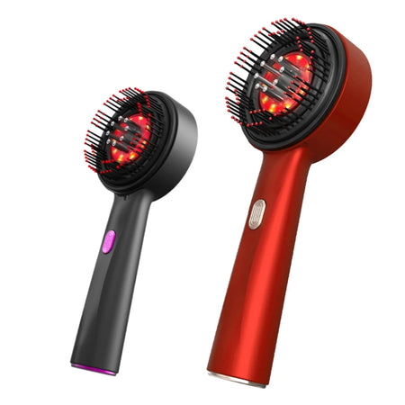 Electric Head Massager with Red Light Therapy and Hair Growth Comb