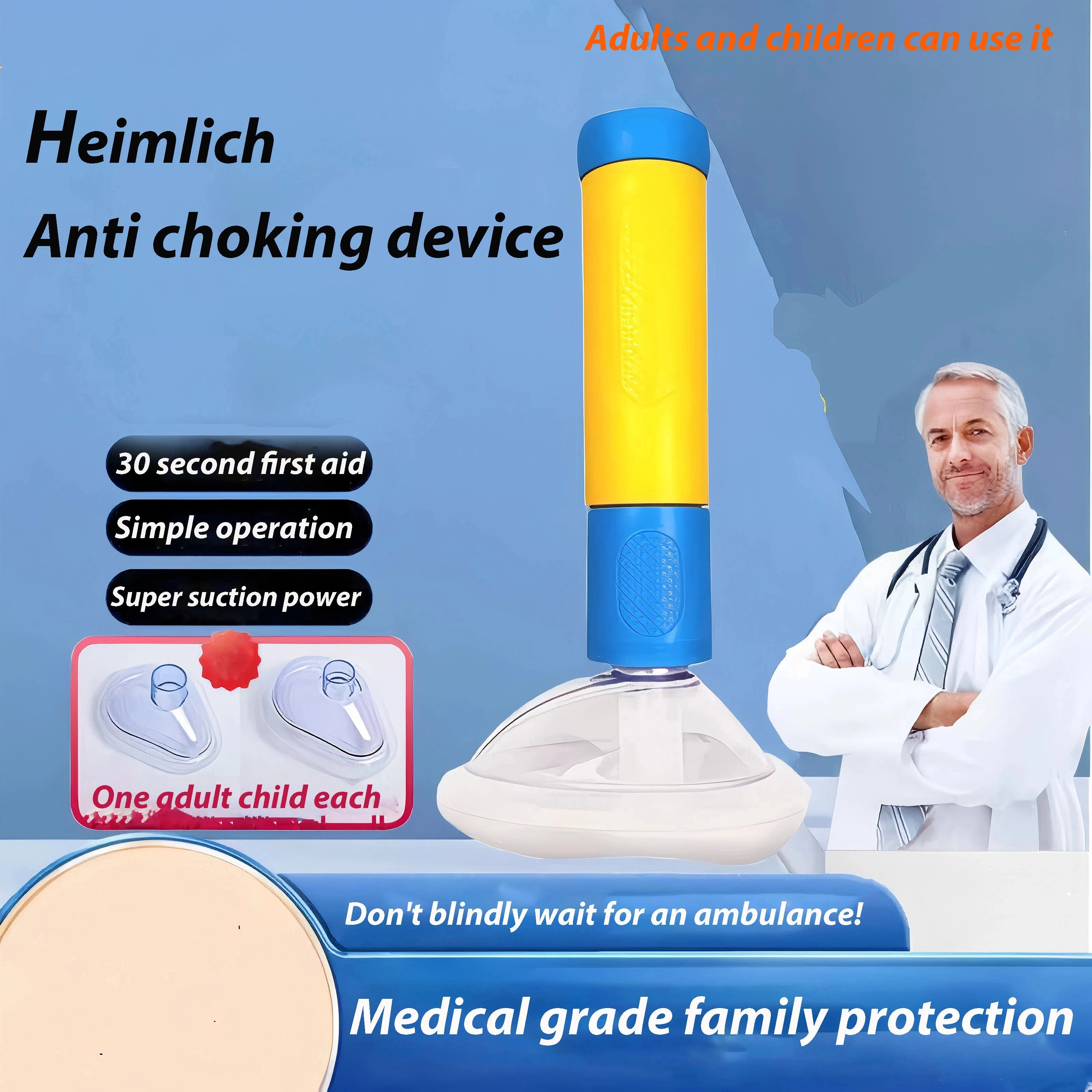 Anti Choking Life Saving Mask &ndash; Emergency Suction For CPR