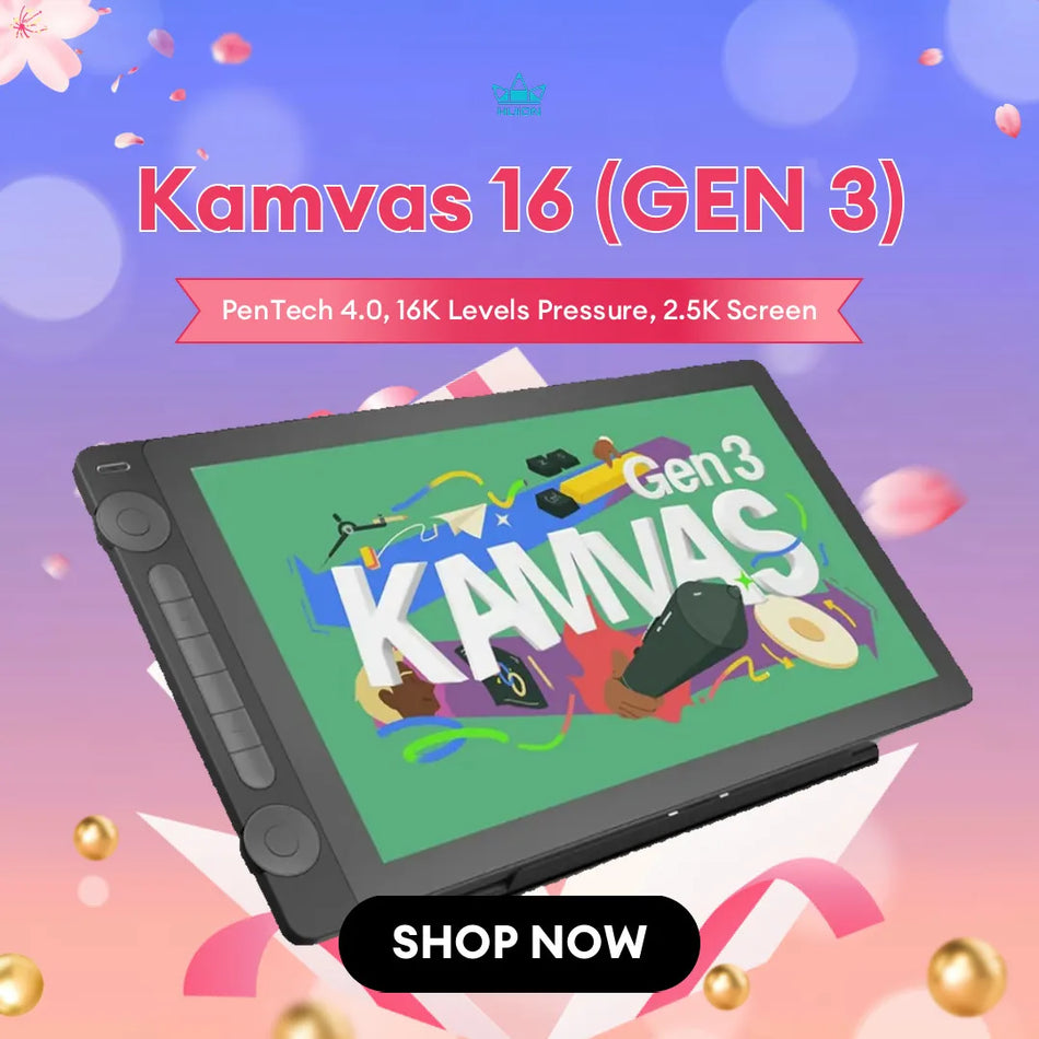 Ταμπλέτα Γραφικών Huion Kamvas 16 Gen 3 με Οθόνη 15.8in 2.5K QHD