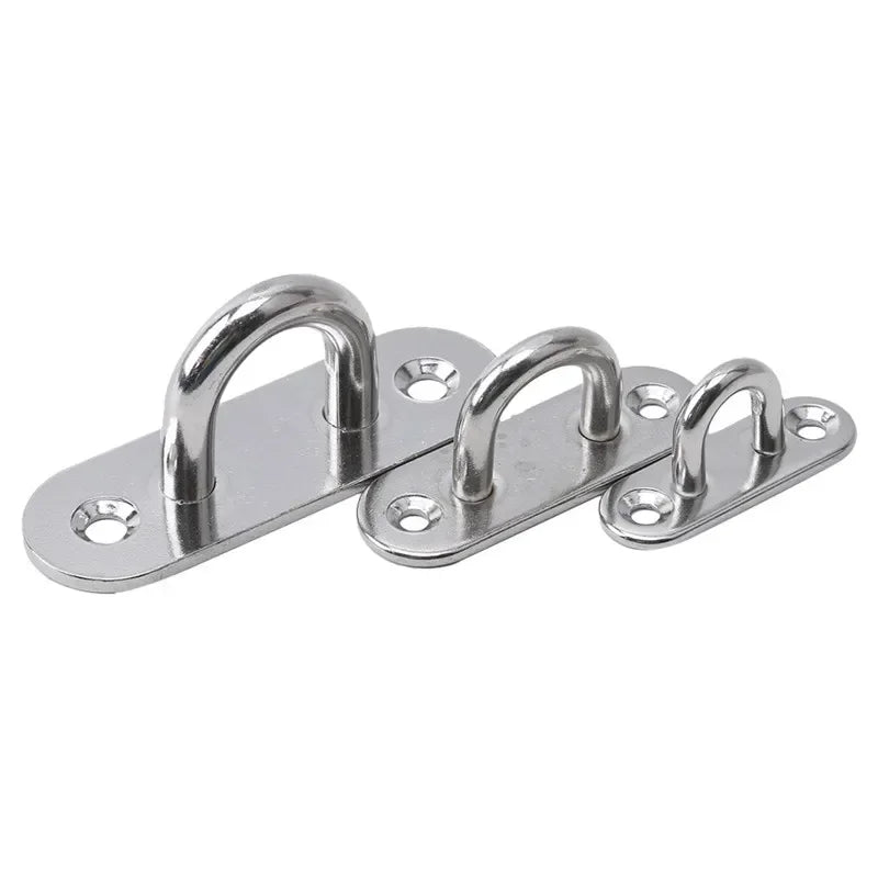 304 Marine Grade Stainless Steel Oval Eye Deck Buckle Fastening Set