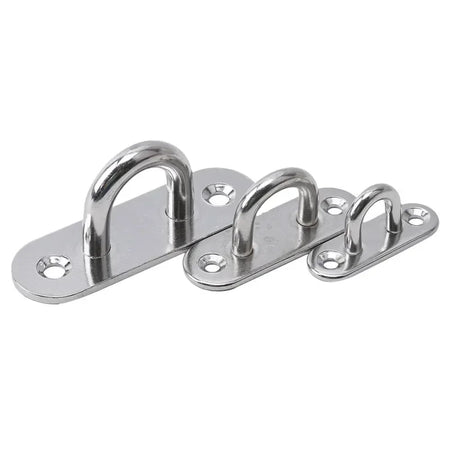 304 Marine Grade Stainless Steel Oval Eye Deck Buckle Fastening Set