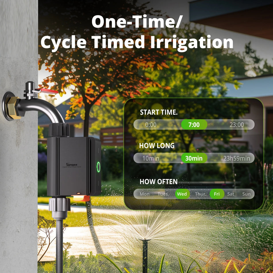 SONOFF Zigbee 3.0 Smart Water Valve - Automated Irrigation Controller