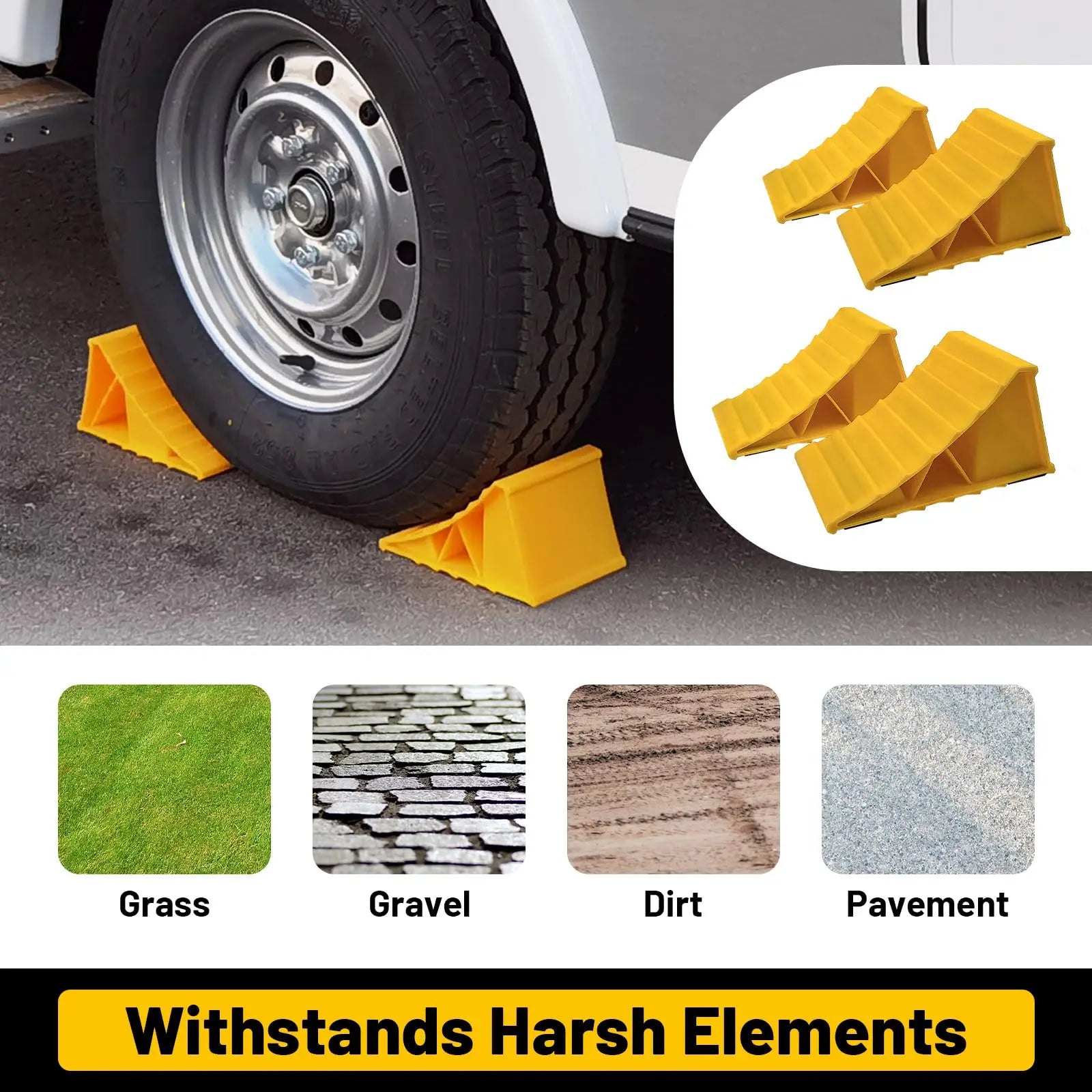 Wheel Chocks For Travel Trailers &ndash; Non Slip Stability