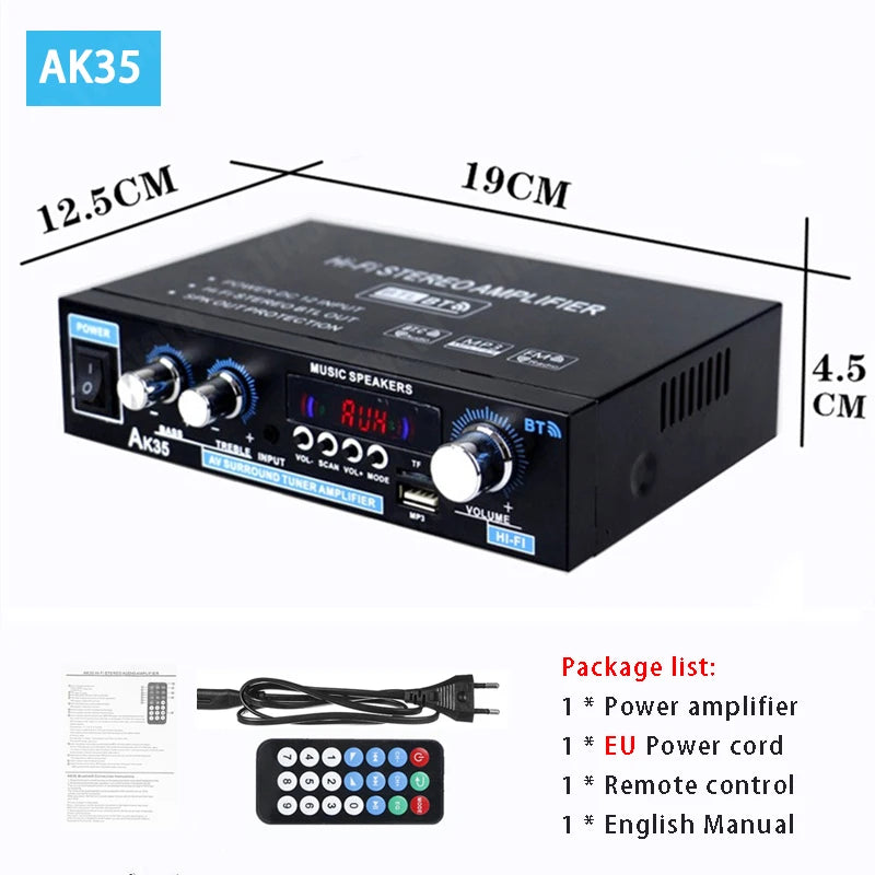 MAOZU AK45 Mini HiFi 800W Bluetooth Stereo Power Amplifier AK35 bluetooth EU