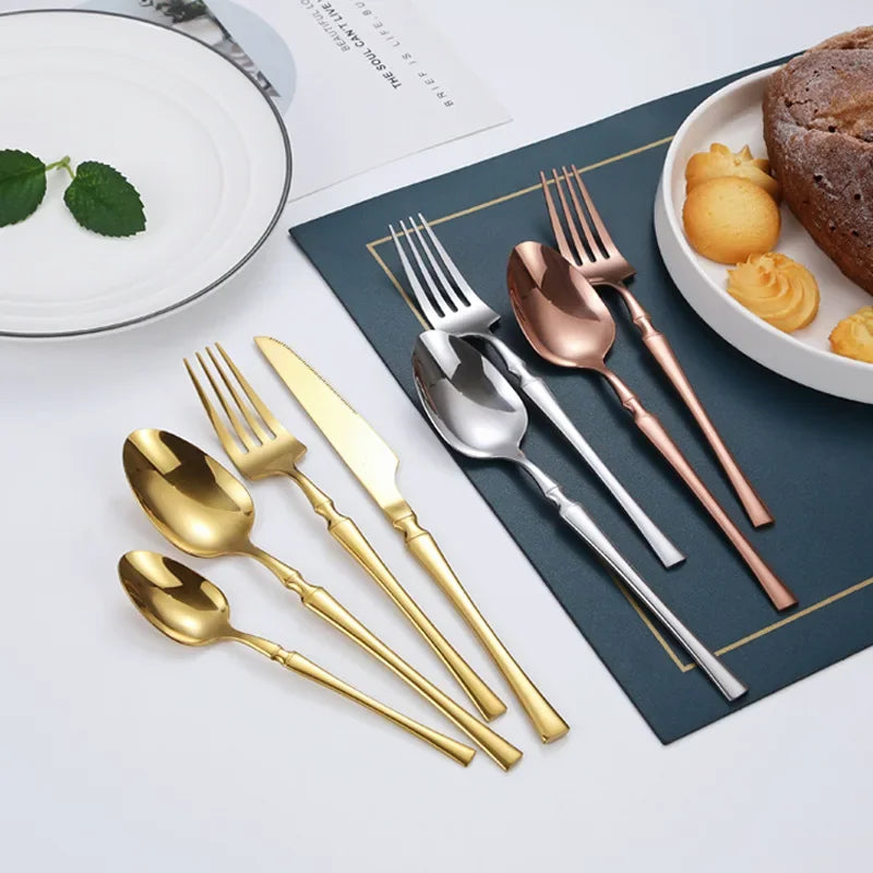 30Pcs Stainless Steel Flatware Set &ndash; Eco-Friendly and Dishwasher Safe