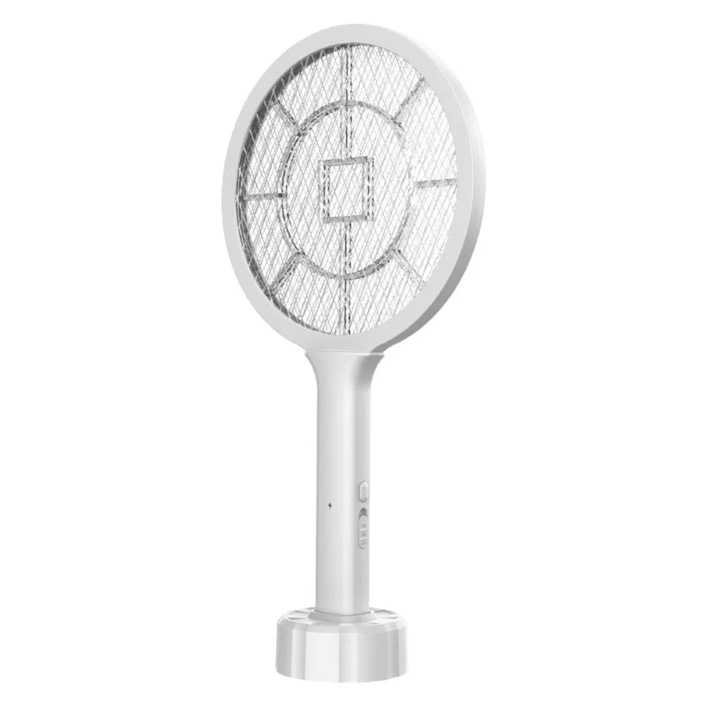 2-In-1 Electric Mosquito Swatter - USB Rechargeable White