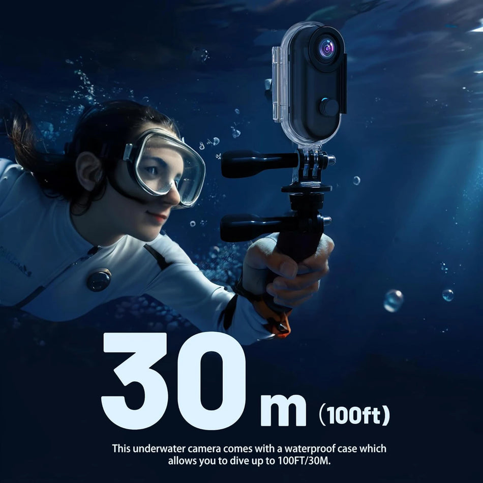 4K Mini Action Camera &ndash; IPX7 Waterproof and Portable Design