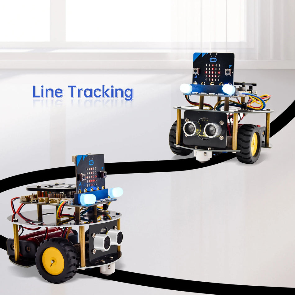 Keyestudio Micro:Bit V2 Robot Auto-Kit - STEM Programmierbares Lernspielzeug