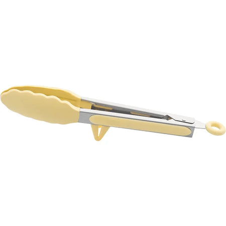 Silicone Non-Slip Cooking Tongs &ndash; Eco-Friendly Stainless Steel Grip Yellow