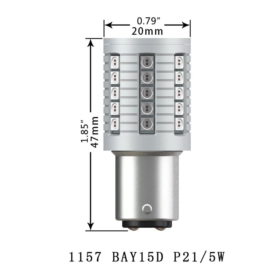 Rückbremslichter für Vauxhall Zafira LED 2x 1157 BAY15d CANbus, 3600 lm, 45 SMD 3030 LEDs