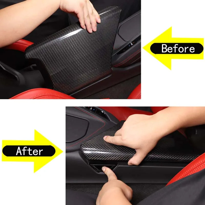 Pokrov naslonjala za roke iz ogljikovih vlaken za Corvette C8 konzolo