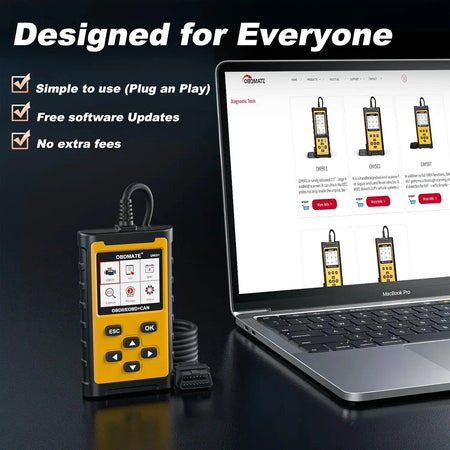 OBD2 Scanner Code Reader Check Engine Light Car Diagnostic Tool Read Clear Fault Codes Full OBD2 Functions 2026 by InterCyprus Trading Ltd