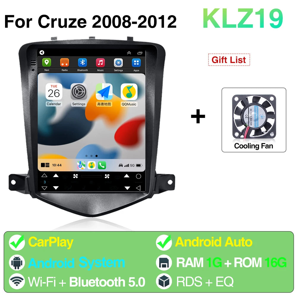 9.7 Inch Car Radio CarPlay Android Auto - Chevy Cruze GPS 1 16G wired