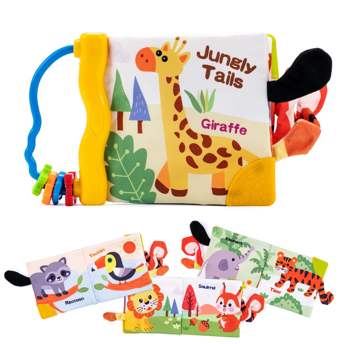 Soft Baby Cloth Book &ndash; Engaging Sensory Learning Toy Giraffe