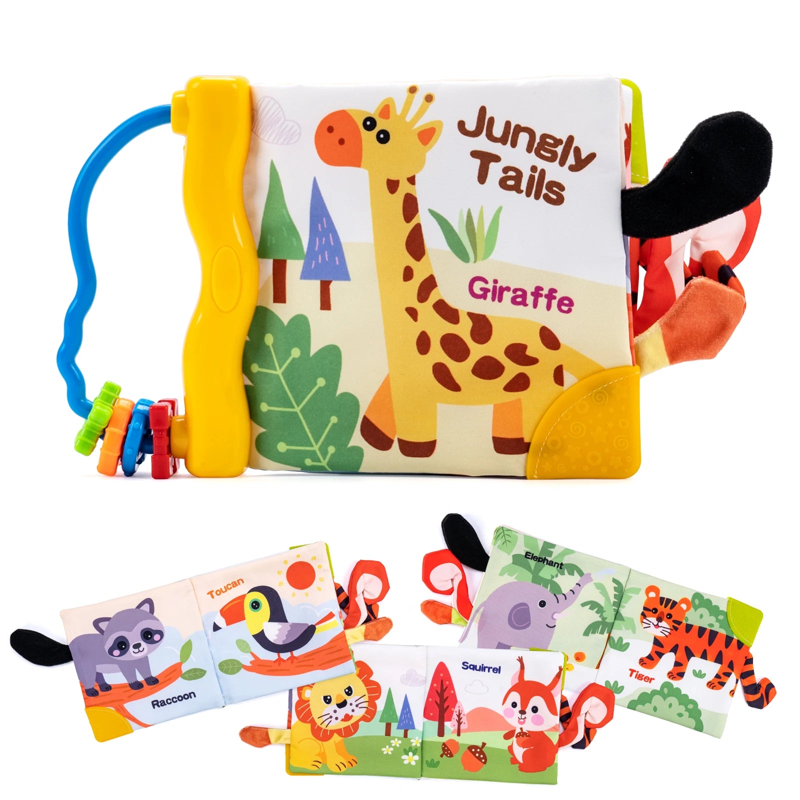 Soft Baby Cloth Book &ndash; Engaging Sensory Learning Toy Giraffe
